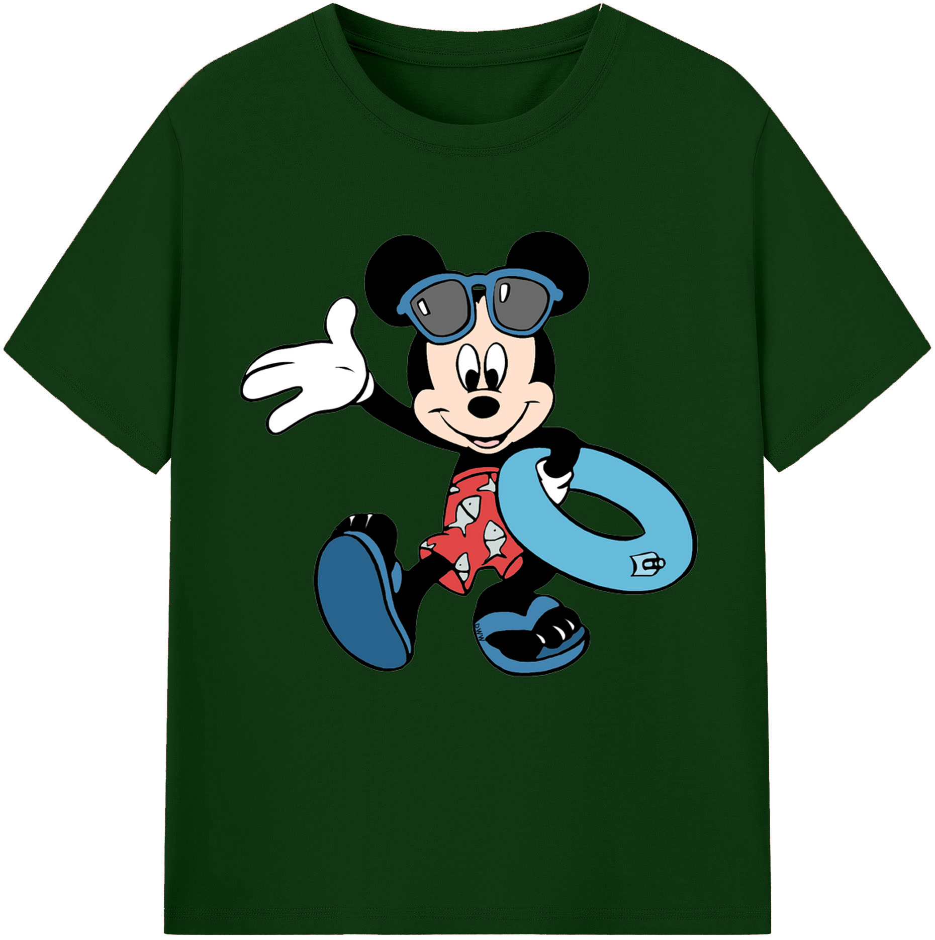 （画像用） ミッキーマウス Mickey Mouse 綿100％半袖Tシャツ（フロントプリント）